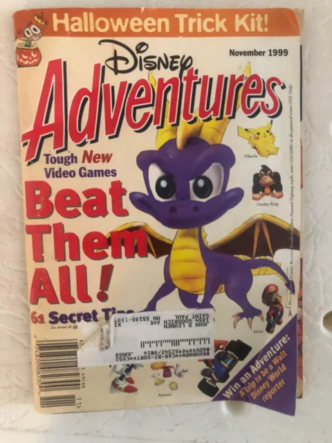 Disney Adventures Magazine November 1999 Video Games Spyro Sonic Pokemon Mario