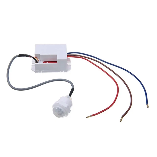 Útil hogar sensor PIR detector interruptor de luz mini instalación 220-240V/AC