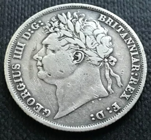 KING GEORGE IV - 1824 - SILVER SHILLING - My Ref RP35