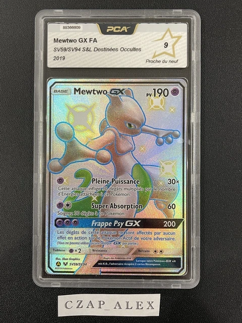 🔥 Carte Pokemon MEWTWO GX SV59/SV94 PCA 9 Destinées occultes 🔥