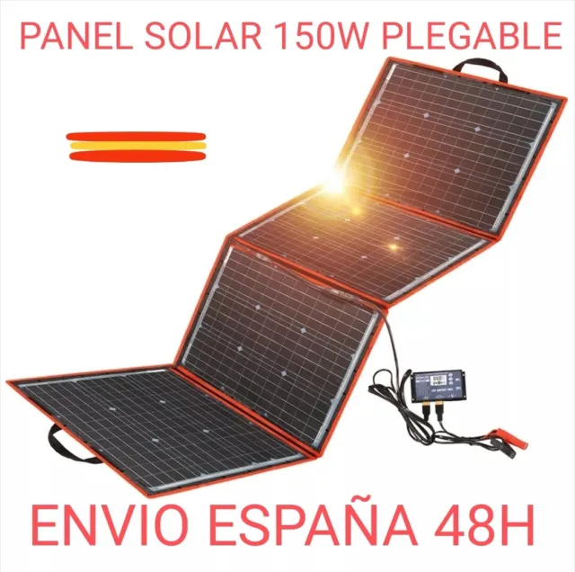 Panel Placa Solar 160W Plegable 12V Monocristalino Entrega 48H 50W 130W 100W