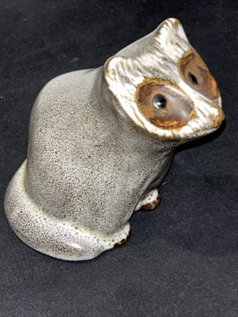 PIGEON FORGE POTTERY Rare Racoon USA Signed Douglas Fergusson Ornament