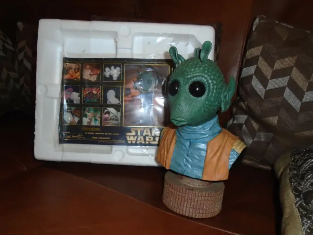 STAR WARS Greedo Autographed Legends in 3D 3 Dimensions Large Giant Bust Statue