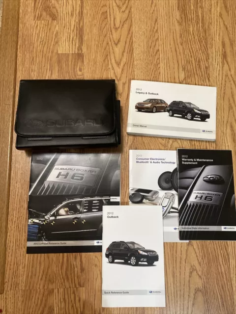 2012 Subaru Legacy Outback Owners Manual Set OEM OM00701