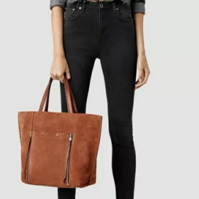 Allsaints Fleur de Lis East West Leather Shoulder Tote Bag SAMPLE