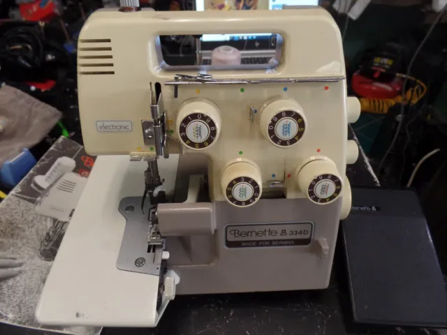 Bernina Bernette 334D Sewing Machine / Power Cord Foot Pedal Overlock Serger