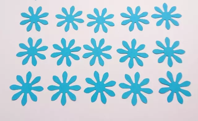 15 große Streuteile Stanzteile Papier Blümchen Blumen Basteldeko Karten basteln