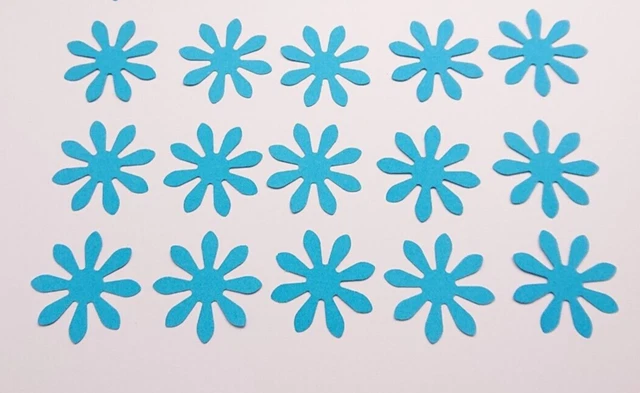 15 große Streuteile Stanzteile Papier Blümchen Blumen Basteldeko Karten basteln
