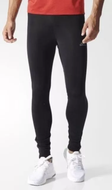 ADIDAS Sequentials Climaheat Compression PR Black Long Running Tights NEW Mens S