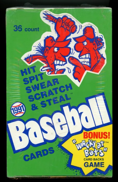 1991 Confex Fun Stuff Baseball Wacky at Bats Box Factory Sealed