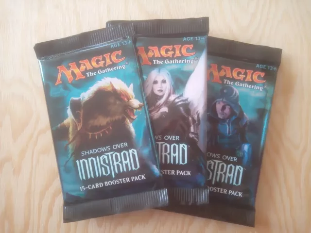 Shadows over Innistrad- 3 Draft Booster Packs - MTG- English