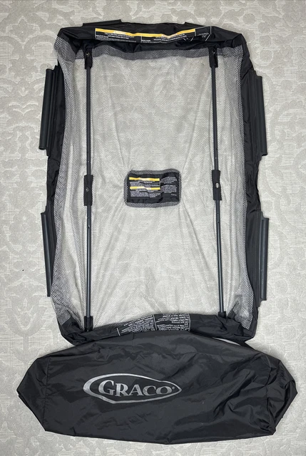 Graco Pack N Play Playpen Clip On Mesh Bassinet Insert & Poles Ships FREE