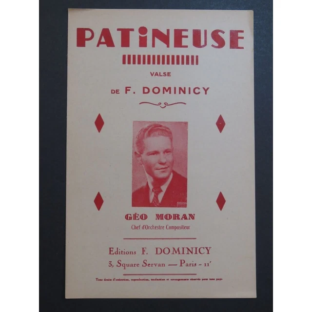 Patineuse Valse F. Dominicy Accordéon Piano