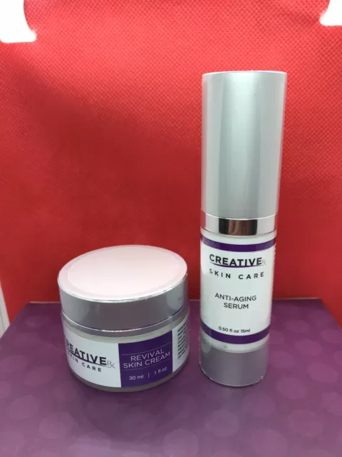 CreativeRx Revival Skin Care Cream 1floz+Anti-Aging Eye Serum 0.5floz New Sealed