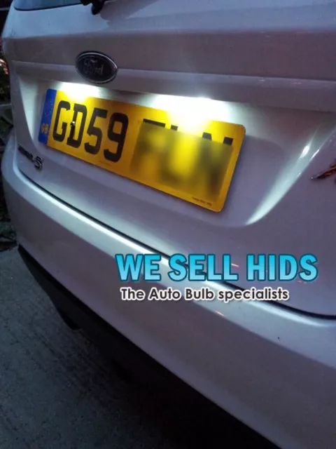 Ford Fiesta MK7 LED White NUMBER PLATE BULBS LIGHTS - T10 501 Error Free. UK