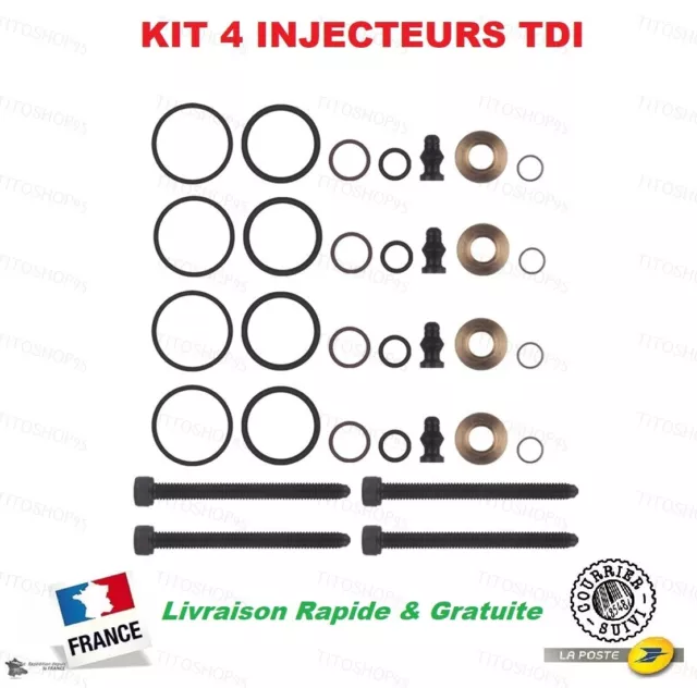 1417010997 Kit Joint Réparation Pour 4 Injecteurs 1.9 2.0 2.5 TDI VW Audi Seat