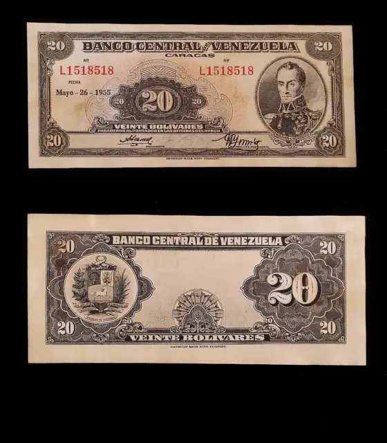 1955 - 20 Bolivares Venezuela (REPRODUCTION)