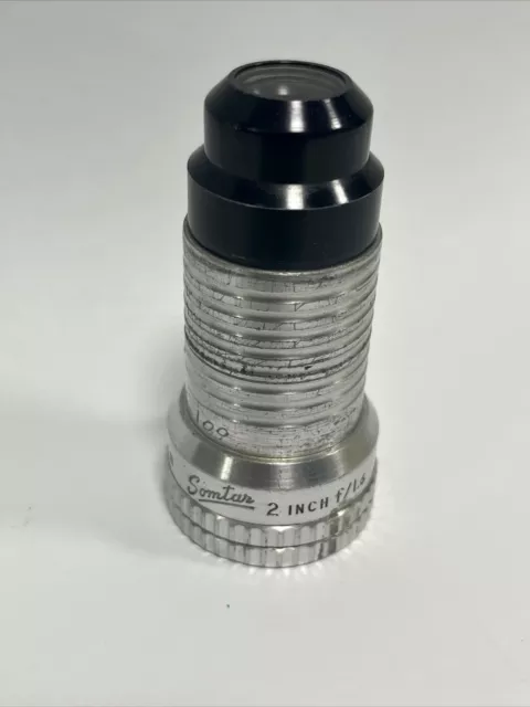 Lente vintage óptica Simpson 2"" F1,6 para proyectores de 16 mm