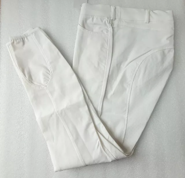 Cwell Equine Women's Full Seat Grip Silicone Riding Breeches WHITE Colour