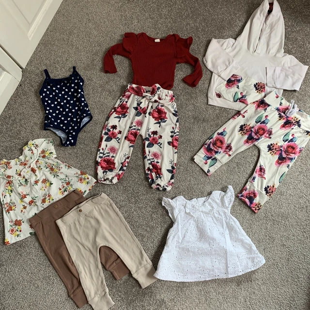 Baby Girls Summer Clothing Bundle Swimming Costume, Outfits Age 3-6 Months