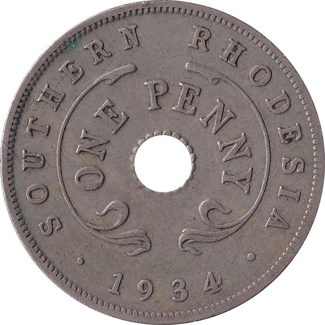 Rhodesia - 1 penny - George V - 1934 - No 128