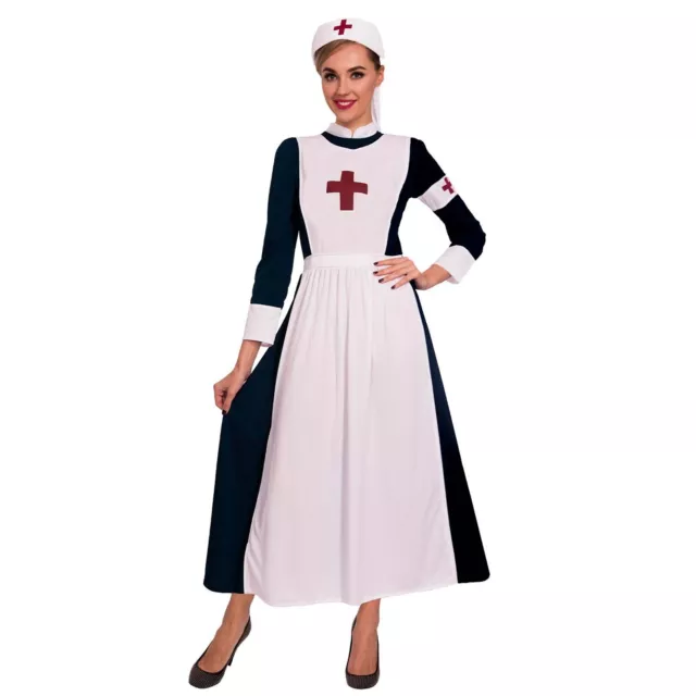 Costume da Infermiera Donna Prima Guerra Mondiale WW1 Uniforme Militare