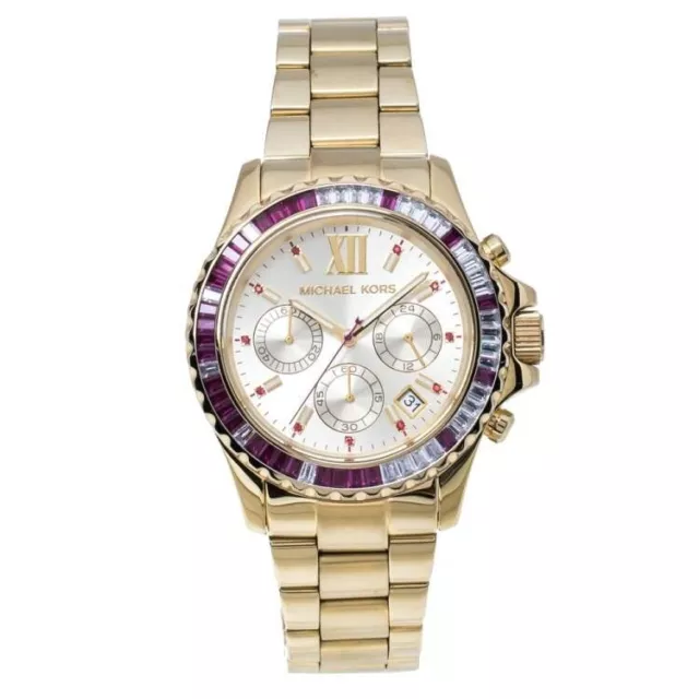 MONTRE Femme Michael Kors avec Chrono et Date Cadran or jaune  349,00€ NEUVE 2