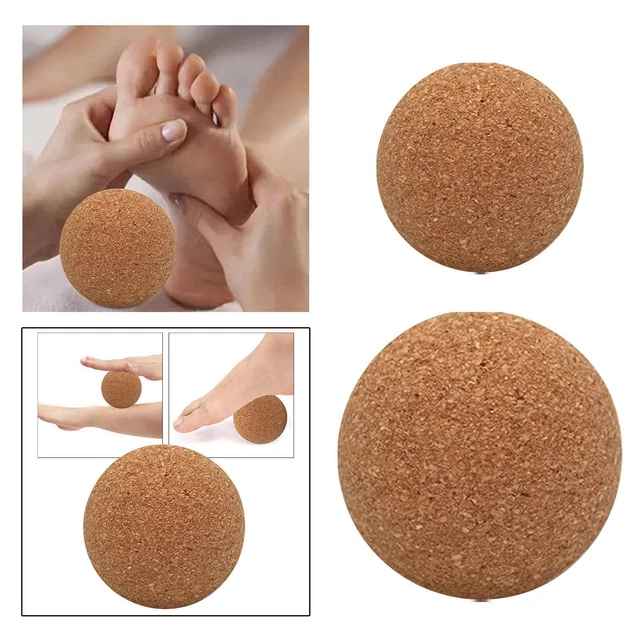 Lot De 2 Balles De Massage En Liège Portables Pour Le Bas Du Dos Pour