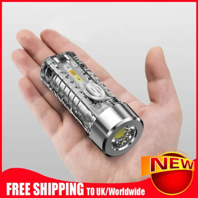 Keychain Flashlight USB Rechargeable Keychain Lamp 3 Gears for Outdoor Emergency