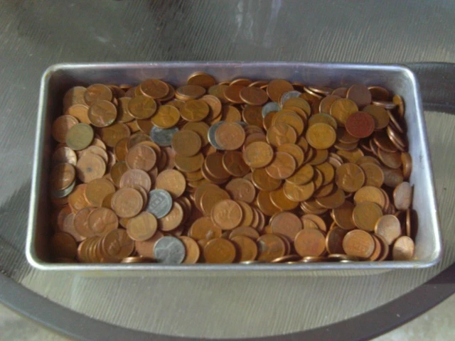 5 Pounds Lincoln Wheat Cents, 40's & 50's Mixed Dates-Mint Marks!