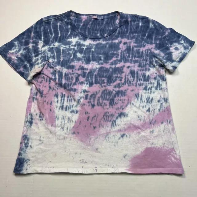 Elizabeth & James x Hanes Blue Pink Tie Dye Tee Size: XL