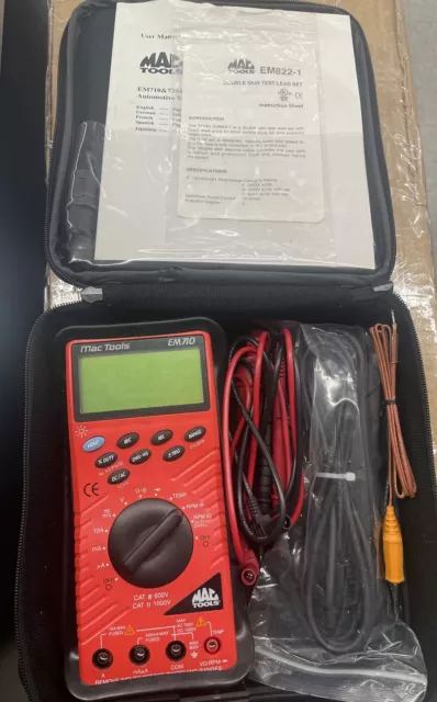 MAC Tools EM720 Automotive Multimeter w/Rubber case.