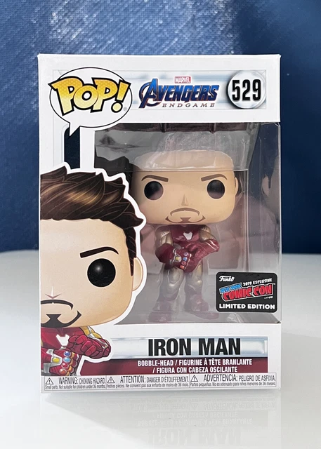 FUNKO Pop Marvel #529 IRON MAN w/ NYCC 2019 Official Exclusive Sticker RARE