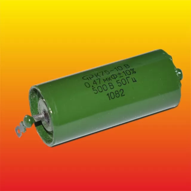 0.47 uF 500 V RUSSIAN HYBRID PAPER IN OIL PIO AUDIO CAPACITOR K75-10V К75-10В