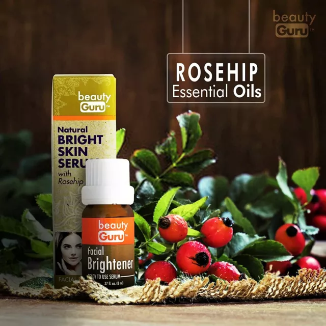 Natural Bright Skin Serum Beauty Guru with Rosehip Oil 100 % Natural Moisturizer