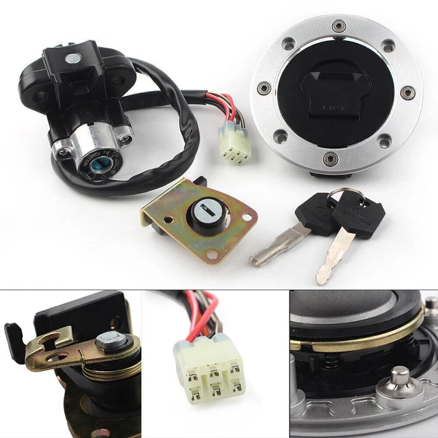 Ignition Switch Gas Cap Cover Seat Lock Key Set For Suzuki GSX-R600 /750 TL1000R
