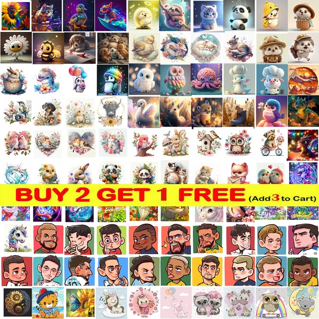 5D DIY Full Round Drill Diamond Painting Animal Kit Home Decoration Art Craft UK