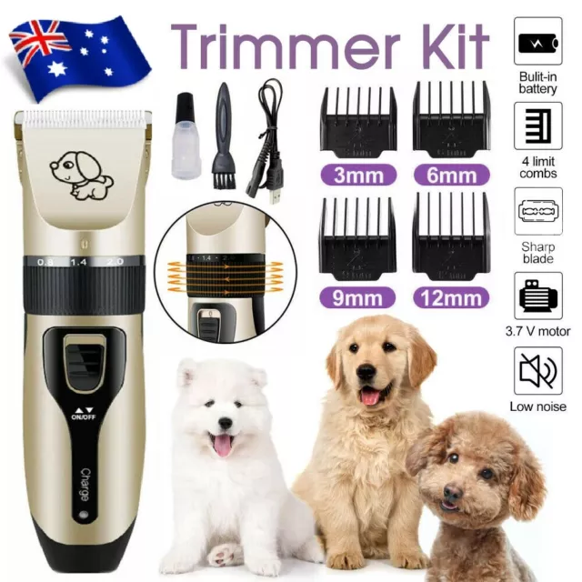 Dog Electric Clipper Comb Set Hair Trimmer Blade Cat Pet Grooming Horse Cordless