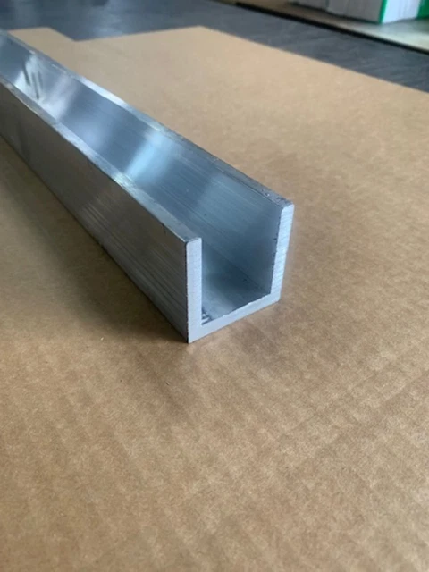 1/4" Thick x 2" x 2" 6063-T52 Aluminum Channel x 84" Long, Sharp Corner Channel