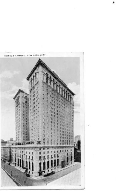 Art Deco tinted postcard Hotel Biltmore  New York.. unposted