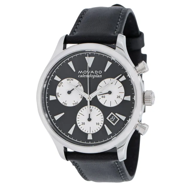 Movado 3650005 Men's Heritage Black Dial Quartz Watch