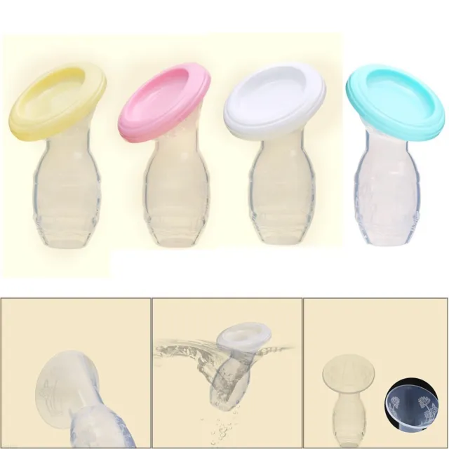 Mom Silicone Manual Breast Pump Baby Breastfeeding Milk Saver Suction Bottle RE