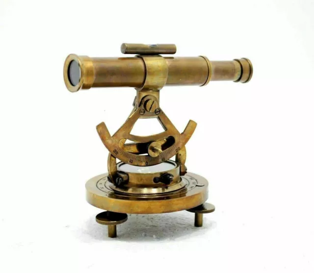 Vintage Compass Brass Theodolite Alidade Transit Telescope Survey Instrument new