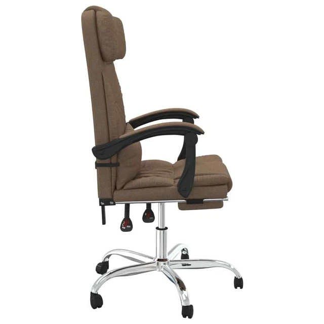Fauteuil de massage inclinable de bureau Marron Tissu 4