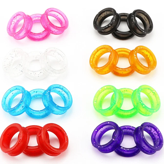 16 pz anello forbici cesoie cane tampone dita toelettatura anello in silicone