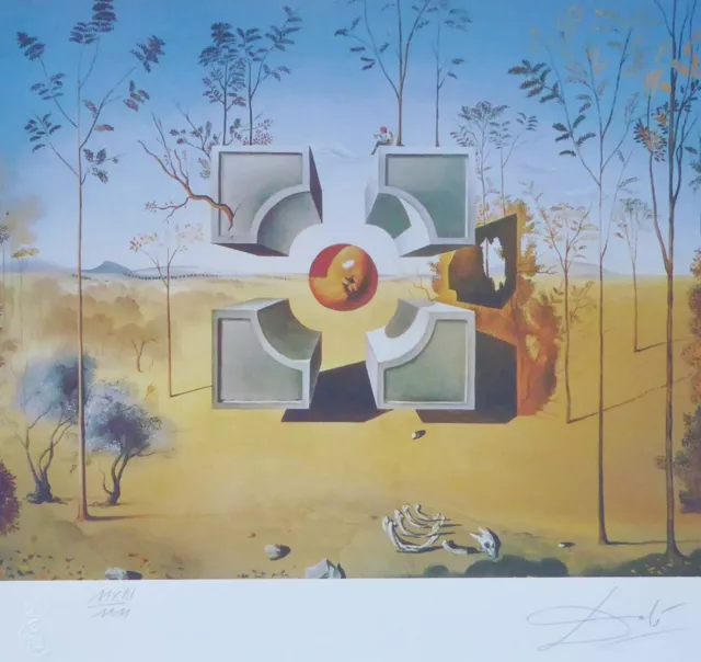 Salvador Dali Sans Titre Untitled 48 Mano Numerada Placa Firmado Cubo Litografía
