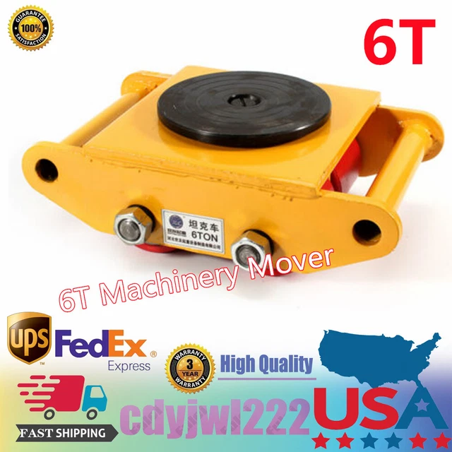 360° Rotation Heavy Duty Machine Machinery Mover Dolly Skate Roller Move 13200lb