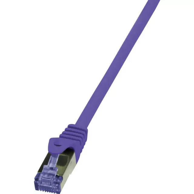 LogiLink CQ302VS RJ45 Câble réseau, câble patch CAT 6a S/FTP 0.50 m violet