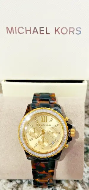 ☘☘☘Michael Kors Oversized Parker Rose Gold Pave Logo Watch Band ☘☘☘