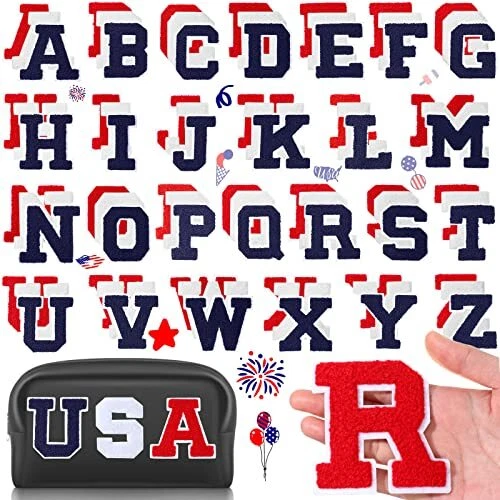 156 Pieces Chenille Letter Patches Iron on Large 3.2"H x 2.4"W College Varsity